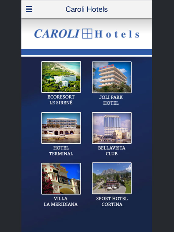 Caroli Hotels, l'APP per essere sempre aggiornati su una tra le più prestigiose catene di Hotels
